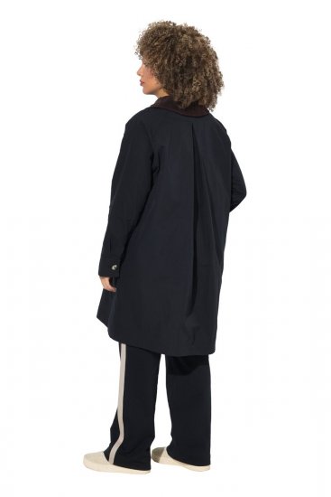 Ulla Popken 851765 Abrigo de pana Azul marino - Abrigos - Abrigos de talla grande