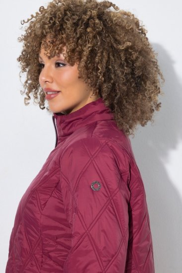 Ulla Popken 851777 Chaqueta acolchada HYPRAR con cuello alto Burdeos - Chaquetas - Chaquetas para mujer en tallas grandes