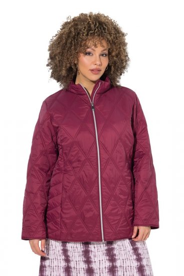 Ulla Popken 851777 Chaqueta acolchada HYPRAR con cuello alto Burdeos - Chaquetas - Chaquetas para mujer en tallas grandes