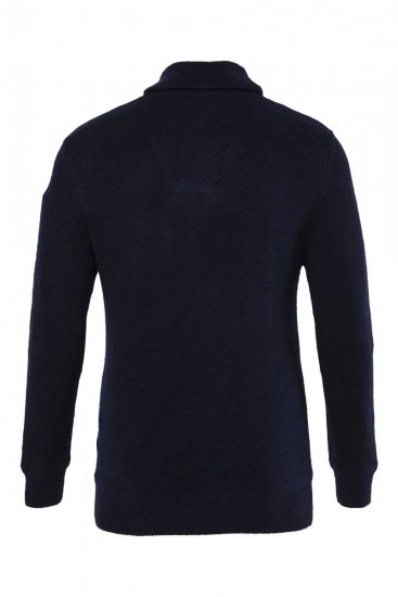 JP1880 851795 Jersey de punto con cuello chal Azul marino TALL - TALL sudaderas - Sudaderas TALL para hombre alto