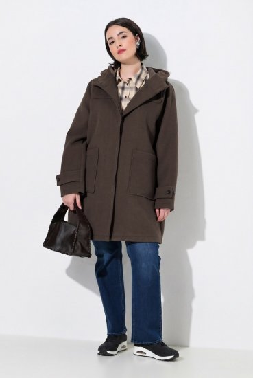 Ulla Popken 851803 Trenca Marrón oscuro - Abrigos - Abrigos de talla grande