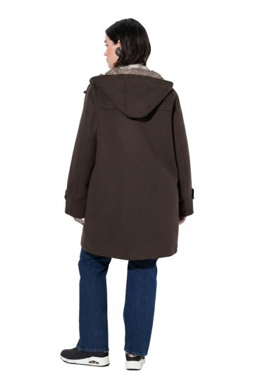 Ulla Popken 851803 Trenca Marrón oscuro - Abrigos - Abrigos de talla grande