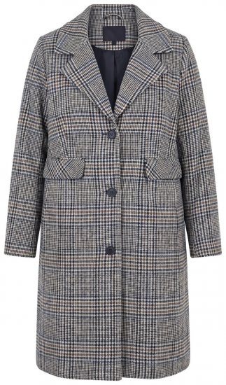 Ulla Popken 851826 Abrigo de lana Blanco roto - Abrigos - Abrigos de talla grande