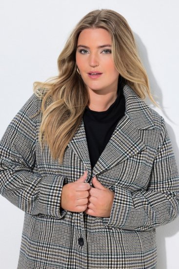 Ulla Popken 851826 Abrigo de lana Blanco roto - Abrigos - Abrigos de talla grande