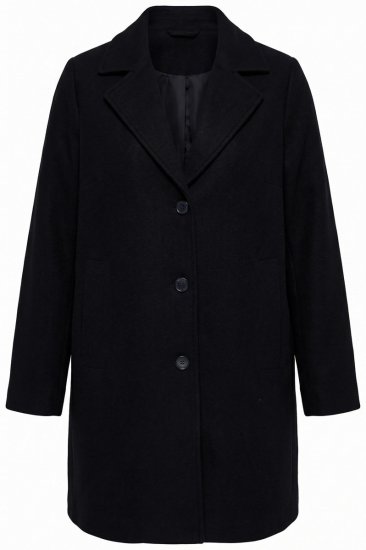 Ulla Popken 851829 Abrigo de lana Negro - Abrigos - Abrigos de talla grande