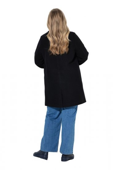 Ulla Popken 851829 Abrigo de lana Negro - Abrigos - Abrigos de talla grande