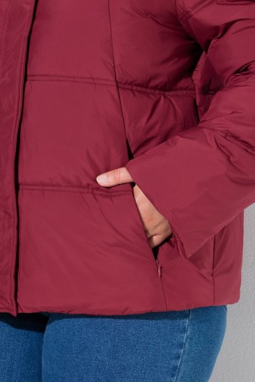 Ulla Popken 851832 Chaqueta acolchada Rojo - Chaquetas - Chaquetas para mujer en tallas grandes