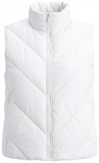 Ulla Popken 851833 Chaleco acolchado con cuello alto Blanco roto - Chalecos - 