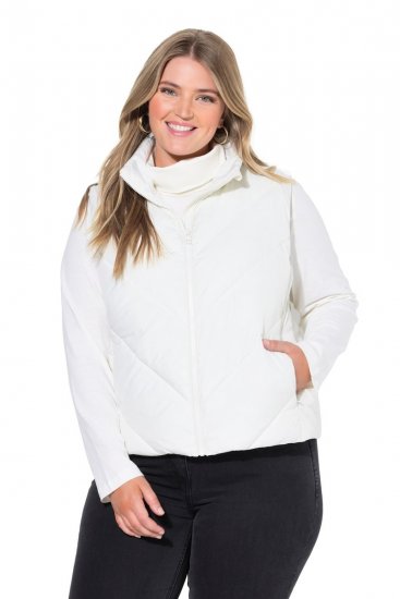 Ulla Popken 851833 Chaleco acolchado con cuello alto Blanco roto - Chalecos - 