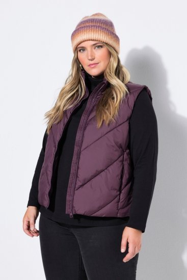 Ulla Popken 851833 Chaleco acolchado con cuello alto Marrón - Chalecos - 