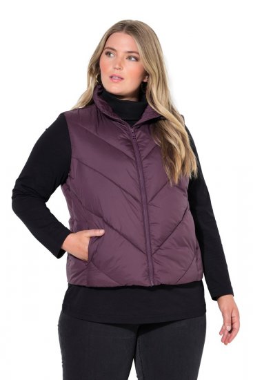 Ulla Popken 851833 Chaleco acolchado con cuello alto Marrón - Chalecos - 