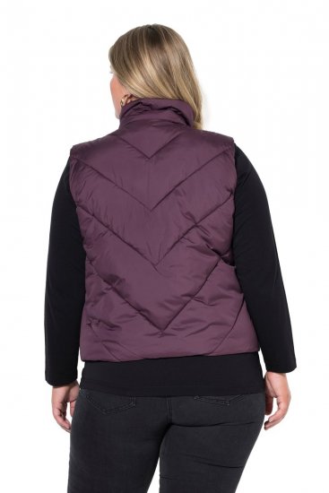 Ulla Popken 851833 Chaleco acolchado con cuello alto Marrón - Chalecos - 