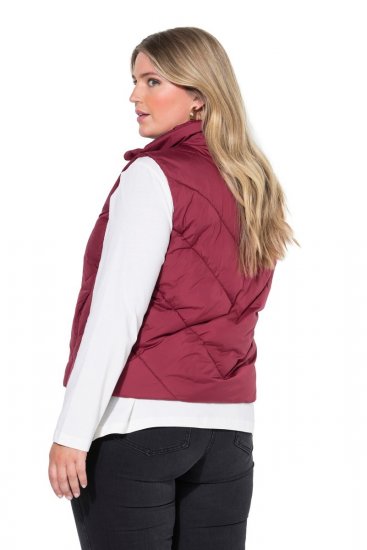 Ulla Popken 851833 Chaleco acolchado con cuello alto Rojo - Chalecos - 