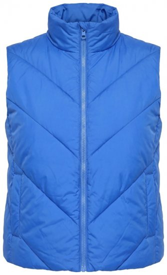 Ulla Popken 851833 Chaleco acolchado con cuello alto Azul - Chalecos - 
