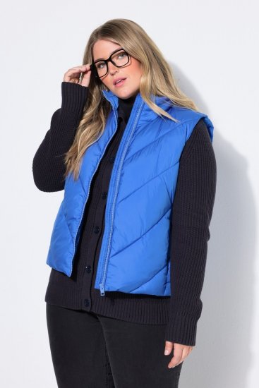 Ulla Popken 851833 Chaleco acolchado con cuello alto Azul - Chalecos - 