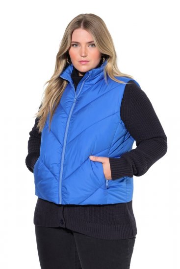 Ulla Popken 851833 Chaleco acolchado con cuello alto Azul - Chalecos - 