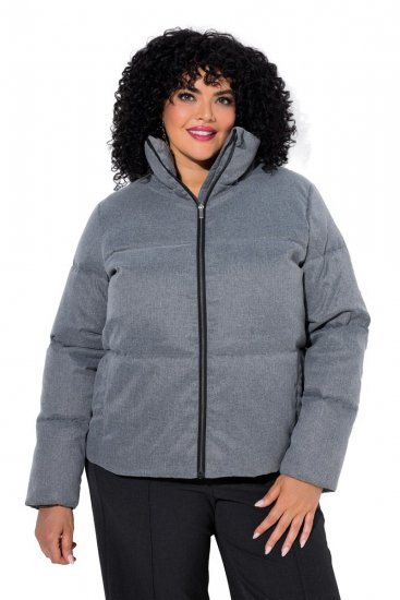 Ulla Popken 851854 Chaqueta acolchada Gris jaspeado - Chaquetas - Chaquetas para mujer en tallas grandes