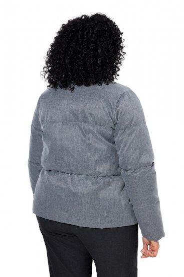 Ulla Popken 851854 Chaqueta acolchada Gris jaspeado - Chaquetas - Chaquetas para mujer en tallas grandes
