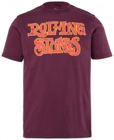 JP1880 851910 Rolling Stones Vintage Logo Camiseta Berenjena - Camisetas de bandas - Camisetas de bandas de música