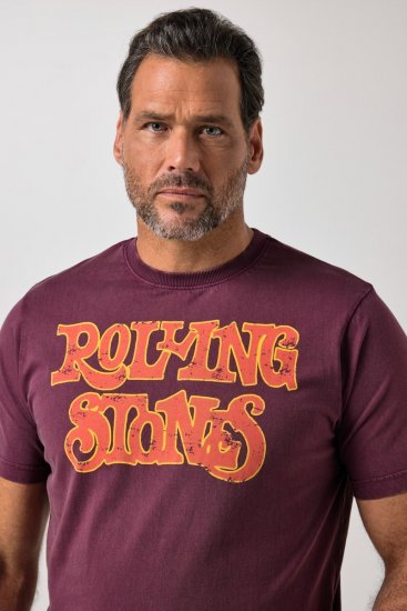JP1880 851910 Rolling Stones Vintage Logo Camiseta Berenjena - Camisetas de bandas - Camisetas de bandas de música