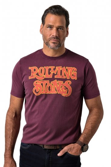 JP1880 851910 Rolling Stones Vintage Logo Camiseta Berenjena - Camisetas de bandas - Camisetas de bandas de música