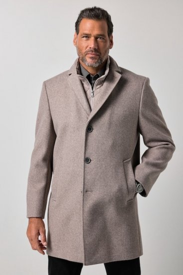 JP1880 851999 Business Abrigo de lana Beige - Chaquetas - Chaquetas Tallas Grandes 2XL-8XL