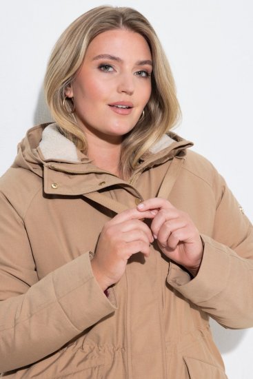 Ulla Popken 852028 Parka Beige - Abrigos - Abrigos de talla grande