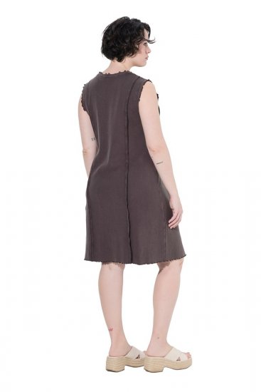 Ulla Popken 852190 Vestido de jersey Marrón caoba - Vestidos de verano - Vestidos de verano tallas grandes