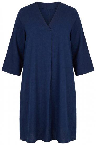 Ulla Popken 852191 Vestido vaquero con bolsillos Azul denim - Vestidos - Vestidos para todas las tallas
