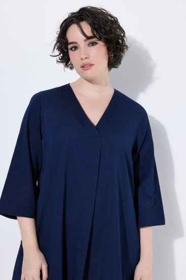Ulla Popken 852191 Vestido vaquero con bolsillos Azul denim - Vestidos - Vestidos para todas las tallas