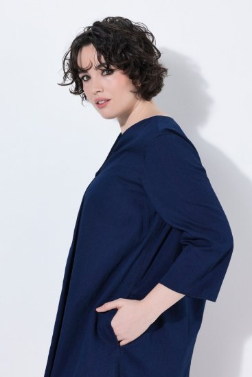 Ulla Popken 852191 Vestido vaquero con bolsillos Azul denim - Vestidos - Vestidos para todas las tallas