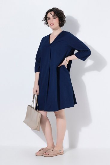 Ulla Popken 852191 Vestido vaquero con bolsillos Azul denim - Vestidos - Vestidos para todas las tallas
