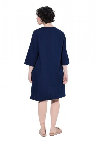 Ulla Popken 852191 Vestido vaquero con bolsillos Azul denim - Vestidos - Vestidos para todas las tallas