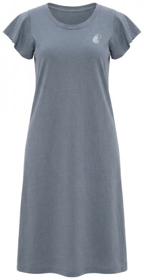 Ulla Popken 852218 Vestido midi de manga corta Gris - Vestidos midi - Vestidos midi de talla grande