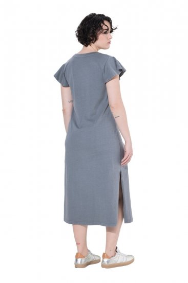 Ulla Popken 852218 Vestido midi de manga corta Gris - Vestidos midi - Vestidos midi de talla grande