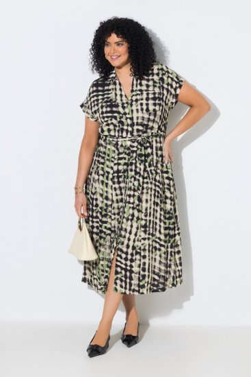 Ulla Popken 852257 Vestido largo estampado Topo - Vestidos maxi - Vestidos largos en tallas grandes