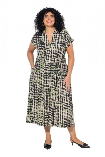 Ulla Popken 852257 Vestido largo estampado Topo - Vestidos maxi - Vestidos largos en tallas grandes