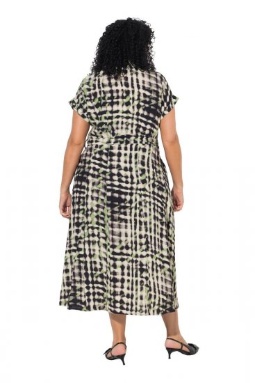 Ulla Popken 852257 Vestido largo estampado Topo - Vestidos maxi - Vestidos largos en tallas grandes