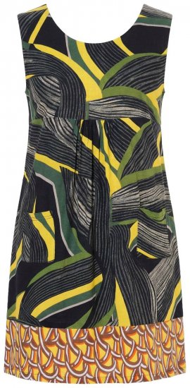 Ulla Popken 852329 Vestido de jersey de rayas Verde oliva - Vestidos de punto jersey - 
