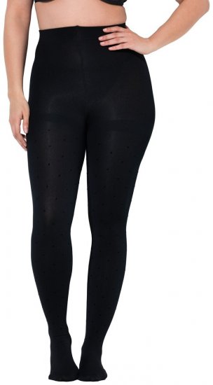Ulla Popken 852349 Medias de lunares Negro - Medias & calcetines - 