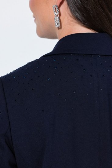 Ulla Popken 852498 Blazer con strass Azul marino - Blazers - Blazers en tallas grandes para mujer