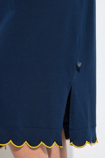 Ulla Popken 852526 Camisón con cuello camisero Azul marino - Camisones - 