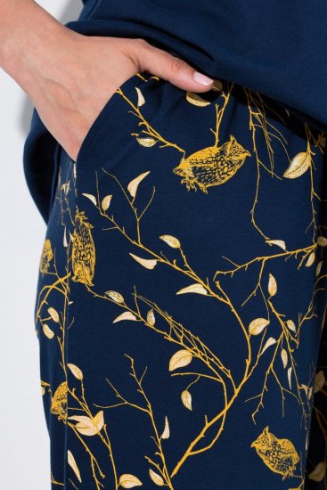 Ulla Popken 852577 Pijama con estampado Azul marino - Pijamas/ropa de estar en casa - 