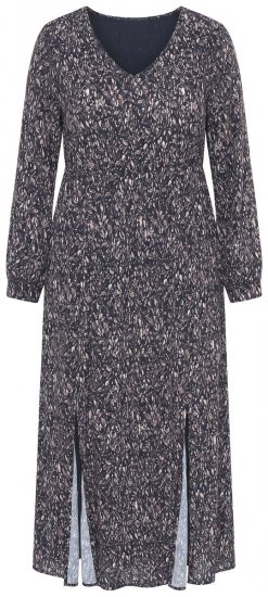 Ulla Popken 852606 Vestido largo estampado Negro - Vestidos maxi - Vestidos largos en tallas grandes