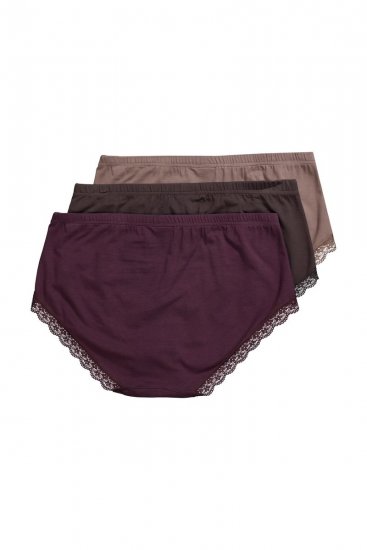 Ulla Popken 852698 Bragas pack de 3 Marrón - Bragas - 