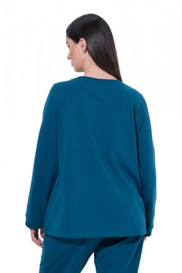 Ulla Popken 852710 Jersey de estar en casa de manga larga Petróleo - Pijamas/ropa de estar en casa - 