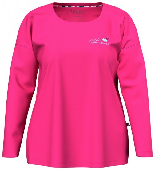 Ulla Popken 852747 Parte de arriba de pijama de manga larga Rosa - Pijamas/ropa de estar en casa - 