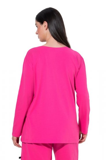 Ulla Popken 852747 Parte de arriba de pijama de manga larga Rosa - Pijamas/ropa de estar en casa - 