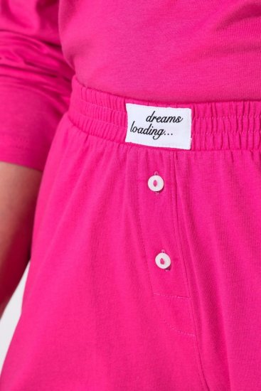 Ulla Popken 852752 Pantalón corto de pijama de rayas pack de 2 Rosa - Pijamas/ropa de estar en casa - 