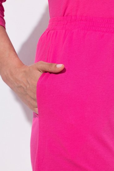 Ulla Popken 852752 Pantalón corto de pijama de rayas pack de 2 Rosa - Pijamas/ropa de estar en casa - 